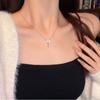 JMXD-Smart, Temperament Butterfly Necklace Women's High Sense Versatile Pearl Fringed Collarbone Chain