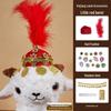 Xinjiang Lamb Hat: Rhinestone-Inlaid Triangle Cartoon Ethnic-Style Accessory for Tourism Wear