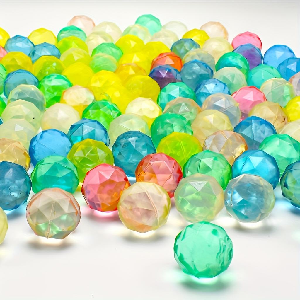 12pcs Diamond Bouncy Balls 2.5CM Rubber Balls Assorted Colors for Carnival Prizes Party Favors Goodie Gift JXB