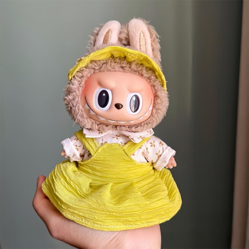 

Мини плюшевая кукольная одежда наряд аксессуары для 17см Labubu V1 V2 и нескольких серий - Идеальный наряд для вашей куклы