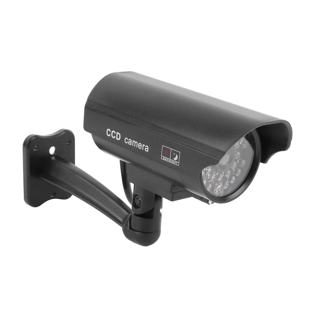 Dummy Falskt Sikkerhetskamera Røde Blinkende Lys Simulert CCTV-kamera Overvåkingssystem for