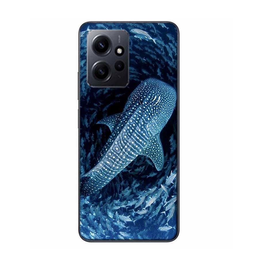 Ocean Whale Shark Swimming Phone Case For Redmi Note 14 15 Pro 5G 13 12 Pro Plus 11 11T 11E 11S 10 Pro 10S 9 9S Cover Cell Clear