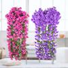 Artificial Wisteria Fake Flowers Vine For Hanging Basket Wedding Outdoor Decor