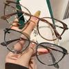1 Pair Y2K Retro Cat Eye Glasses Black Green Gradient Full Rim Women Fashion Digital Screen Protection