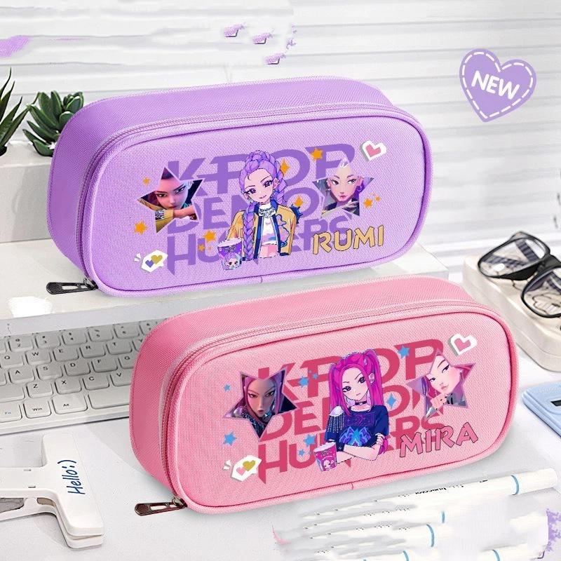 Estuche K-Pop Chica Bruja—Estuche de Papelería Infantil Lindo, Gran Capacidad, Estuche Multifuncional con Temática de Dibujos Animados para Estudiantes