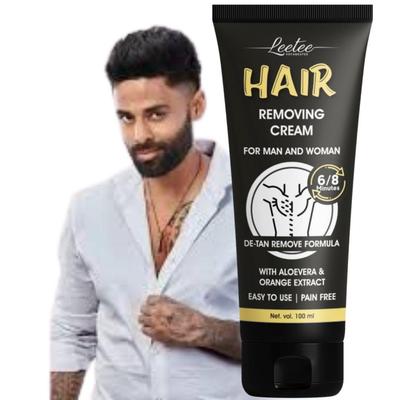 Sprej na odstranění chloupků na těle pro muže Hladká záda, hrudník, nohy, paže, podpaží s Aloe Vera & Citron| odstraňovač chloupků privátní části |100 ml - Rychle a bezbolestně