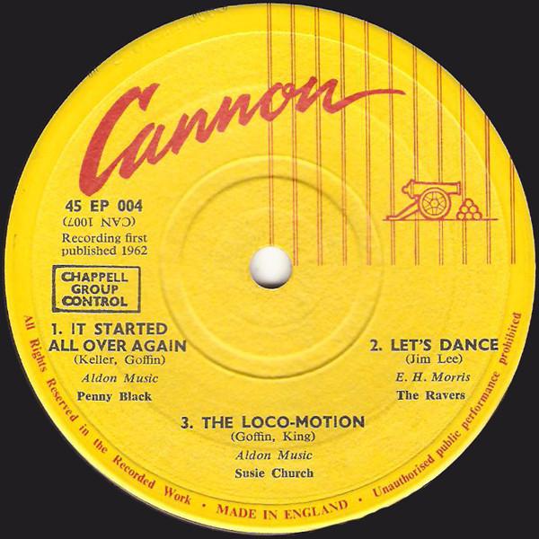 7inch Record VARIOUS - It Started Over Again EP004 Cannon 1962 UK Rock Used