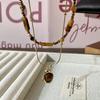 Stacking Tiger Eye Stone Pendant Necklace Temperament Layered Clavicle Chain Retro Sweater Chain