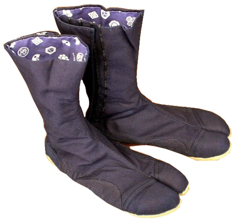 

[Tsubaki Model] Camellia Indigo-Dyed Tabi Socks with Resin Toe Caps, 10-Piece Kohaze Socks, 25.0 cm