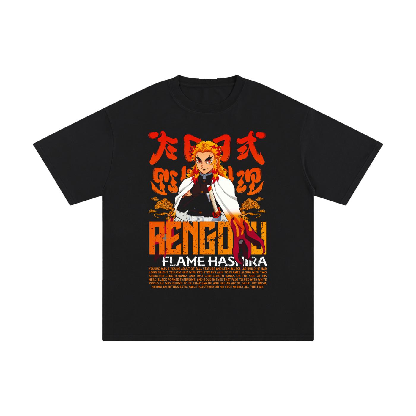Kyojuro Rengoku T-Shirt Manga Demon Slayer Overzised Anime Graphic Tee All Size XXL