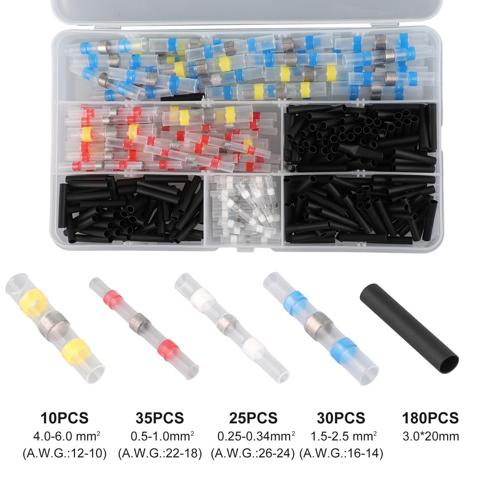 

280Pcs Waterproof Solder Seal Heat Shrink Wire Cable Connectors Crimps Butt Joint