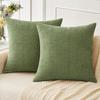 Chenille Kussenhoezen Groen Zacht Effen Kussenhoes voor Bank Woonkamer Pluche Accent Lente Kussenhoezen voor Huisdecoratie