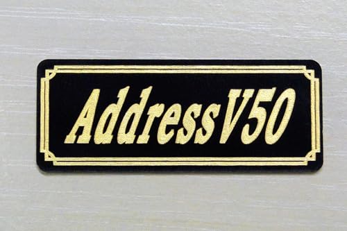 

QE-607-3 AddressV50 Suzuki Address V50 Exterior Tank Custom Parts Black and Gold Original Sticker