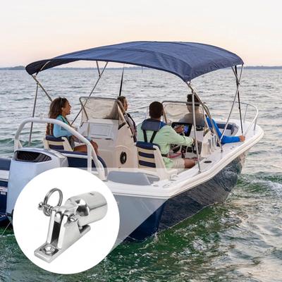 2Pcs Sliding Hat Gable Seat High-Gloss Polished Finish Deck Hinges Eye End Cap 316 Stainless Steel Boat Hardware