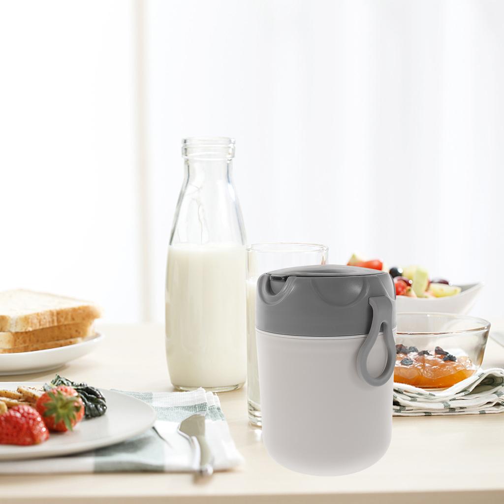 Breakfast Cup Carrier Oatmeal Carrying Large Mouth Food Anti-leak Porridge with Cover Milk Storage Holder Soup