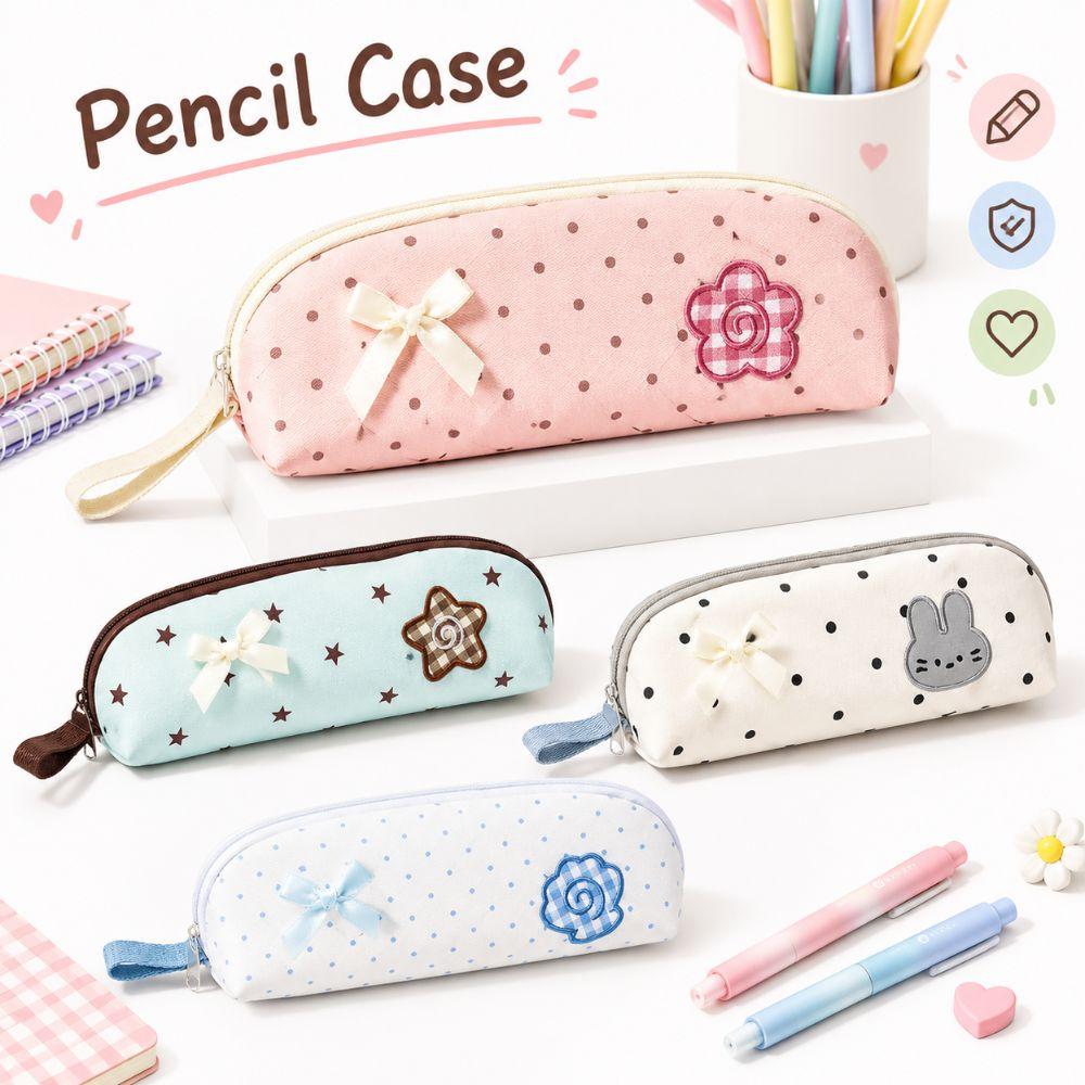 Plaid Pencil Case Fabric Pen Bag New Pencil Pouch Students Gifts