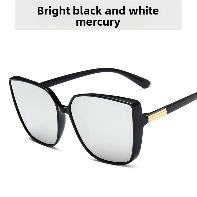 European Style Large Square Sunglasses With Uv Protection For Summer Outings And Street Fashion
