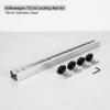 4PCS 50mm / 1.97in Locking Rail Mounting Screws Metal T Shaft ABS Black Knob Head T Bolts Locking Rail Bolts Seat Rail Fixing
