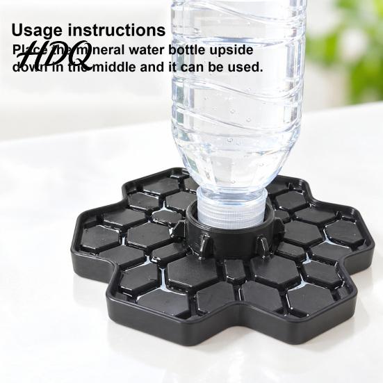 Garden Pollinator Support Bottle Adapter Bee Feeder Water Dispenser Honeycomb Shallow Groove Design