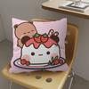 Bear Cartoon Kawaii D-Dudu B-Bubu Maple Design Cushion Cover Happy Autumn Harvest decor Holiday Decorati Pillow Cover