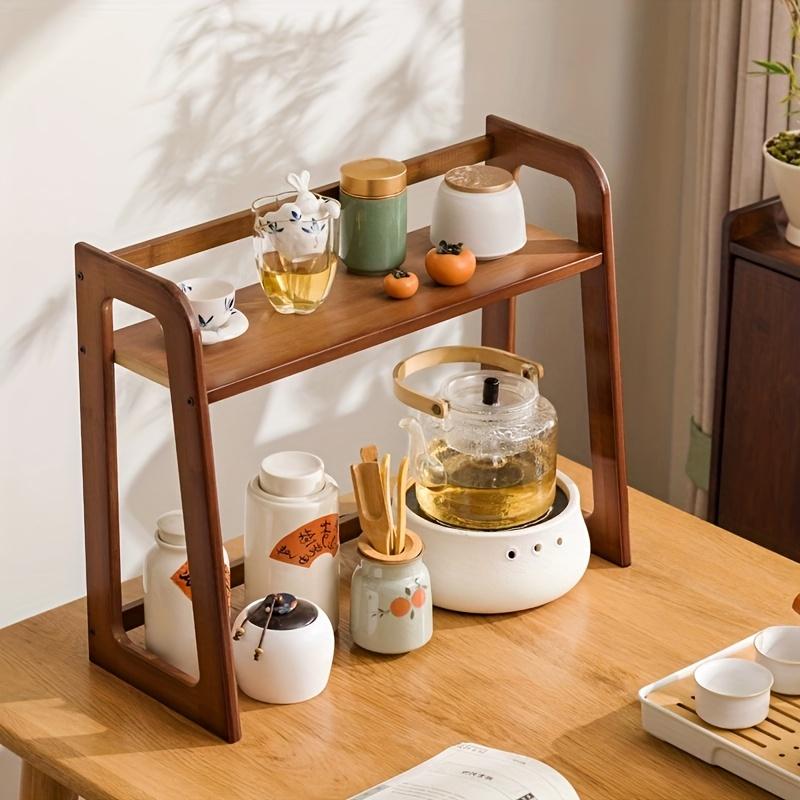 Becherhalter Aufbewahrungsregal Schreibtisch Doppellagig Kaffeetasse Teegeschirr Aufbewahrung Tassenständer Kaffeebesteck Aufbewahrung auf dem Tisch Geschenk