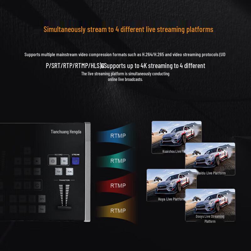 TCHD-840 Pro 4K Portable Live Production Switcher