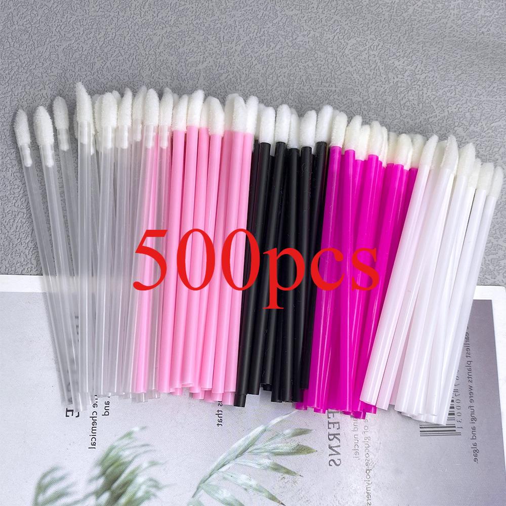 500/100PCS Lip Brush Eyelash Wands Applicators Disposable Lip Brush Lipstick Brush Lip Gloss Applicator Wands Makeup Beauty Tool