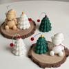 Christmas Tree Candle Christmas Decorations Cute Xmas Tree Bear Candle Decoration Christmas Gift 2025 New Year Party Supplies