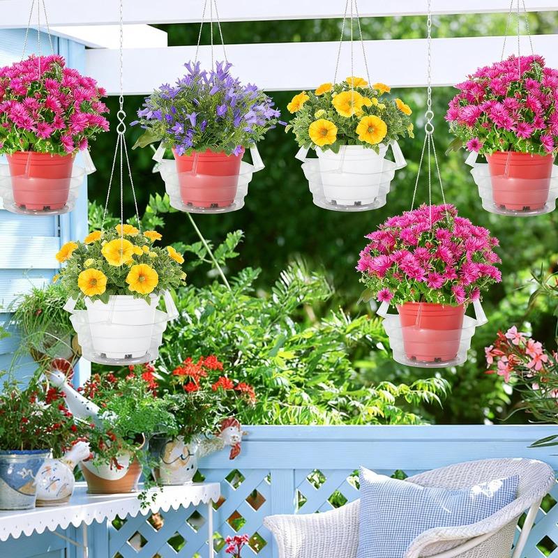 1/5pcs Hanging Plant Water Catcher Clear Plastics Plant Water Catcher Tray Outdoor Garden Flower Pot Decoration Drip Pans Tool