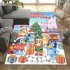 Bluey Friends Adventure Floor Rug Office Rug Suitable for Dining Room Foyer Kitchen Game Room Anti-slip Rug Anime Office Decor Gift for Festivals