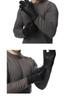 Herren Europäische Faux Hirsch- und Ziegenlederhandschuhe mit Wollfutter für Herbst/Winter