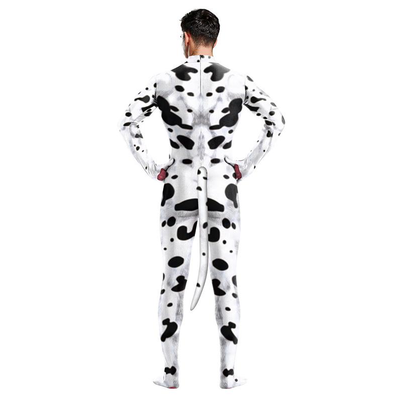 Erwachsene Unisex Tier Kuh Kostüm Karneval Festival Halloween Zentai Bodysuits mit Schwanz Onesie Purim Verkleidung Jumpsuits
