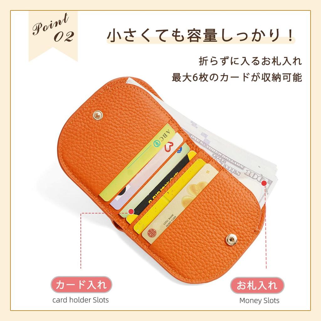 Semo1mus Mini Bifold Geldbörse für Echte Schlanke Mini Ohne Münzfach Karte Geschenk Ultradünn Damen, Kompakt, Leder, Geldbörse, Faltbar, Geldbörse, Fächer,