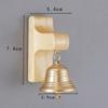 Wall Mount Magnetic Doorbell Wooden Base Wind Chime Clear Sound Brass Bell  Entry Reminder