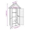 Tool Shed Mocha 89x52.5x175 Cm Solid Pine Wood