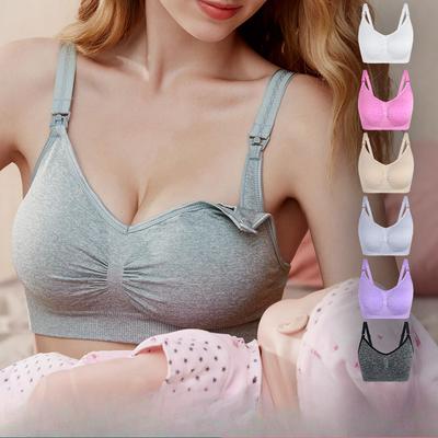 Pregnant Women's Front-opening Large-size Nursing Bra for Breastfeeding Gathered and Anti-sagging Large Cup Underwear