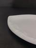 Pure White Bamboo Leaf Ceramic Oval Plate
