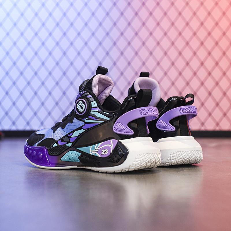 Wiosenne/Jesień/Zima Chłopięce trampki Koszykarskie trampki Lekkie Sportowe Modne Obrotowe Guziki Dziewczęce trampki