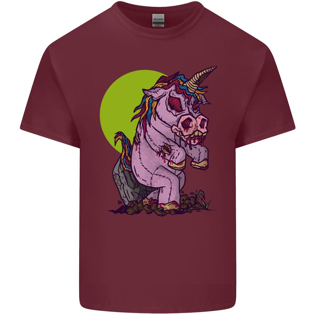 A Zombie Unicorn Funny Halloween Horror Unisexs Cotton TShirt Tee Top S