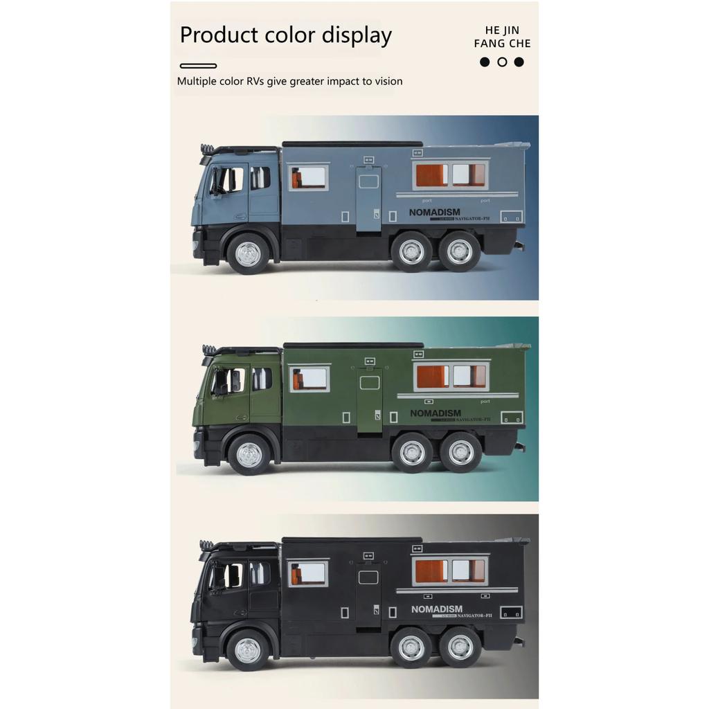 1/18 Benz Arocs Nomadism Navigator F Wohnmobil Legierung Druckguss Modellauto Heimdekoration & Computer-Schreibtisch-Schmuck Feiertagsgeschenk Spielzeug