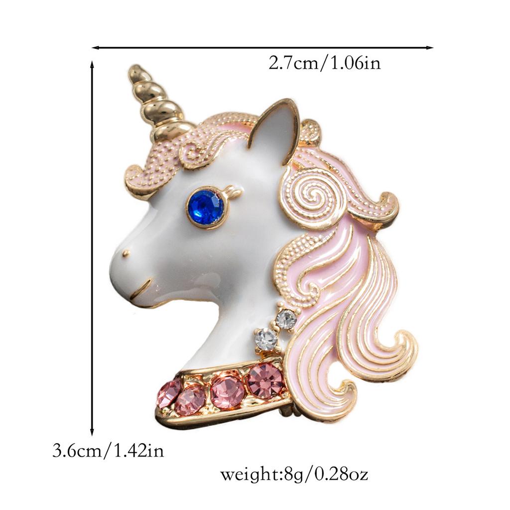 Cute Unicorn Brooch Badge - Luxury High-end Enamel Animal Pin