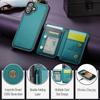 JEEHOOD J05 For iPhone 16 Case Leather Mobile Cover with Detachable Magnetic Card Bag