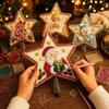 1 pezzo, Pittura Diamante Perla di Natale Fai da te, Decorazione per la Punta dell'Albero a Stella