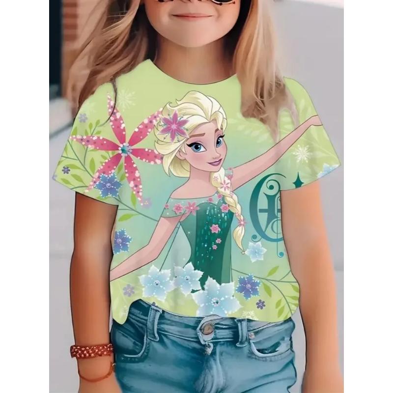 Fashion Children's Clothing Crew Neck Short Sleeve 3D Casual Color Printing Casual Short Sleeve Crew Neck T-Shirt