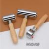 Wooden Handle Leather Press Edge Roller Iron Roll Edge Pressing Leather Roller Tool Platen Tools Handmade Design