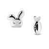 Silver Asymmetric Earrings Rabbit and Carrot Sss6705