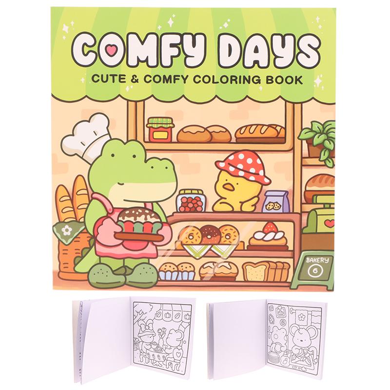 1 Bucată Cadou Relaxare Carte de Colorat Prieteni Cozzy Pentru Adulți Adolescenți Cu Creaturi Adorabile În Momente Cozzy Hygge