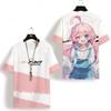 Japanese Girl 3D Print T-Shirt For Men Cool Pattern T-Shirts Summer Loose Women Short Sleeve Tees