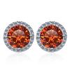 1CT*2 D VVS1 Multi-color Moissanite S925 Earrings Exquisite Jewelry for Women To Shine At Weddings and Parties GIFT Retro