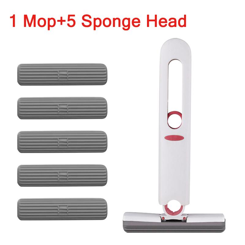Mini Mop Portable Self-Squeeze Small Mop Hand Free Automatic Cleaning mop Suitable for Sink, Bathroom, Car Glass, Kitchen